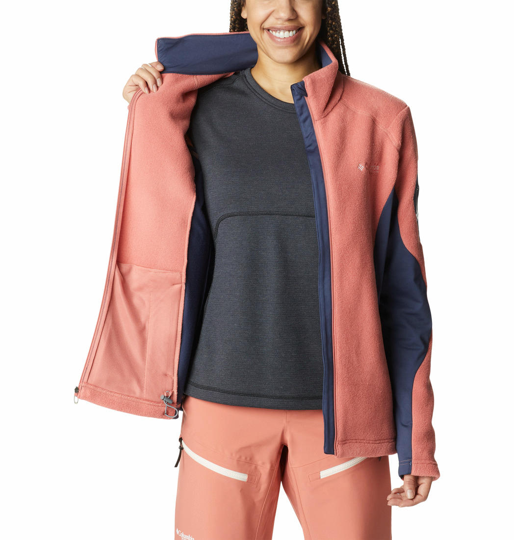 Columbia Women Red Titan Pass 2.0 II Fleece Jacket
