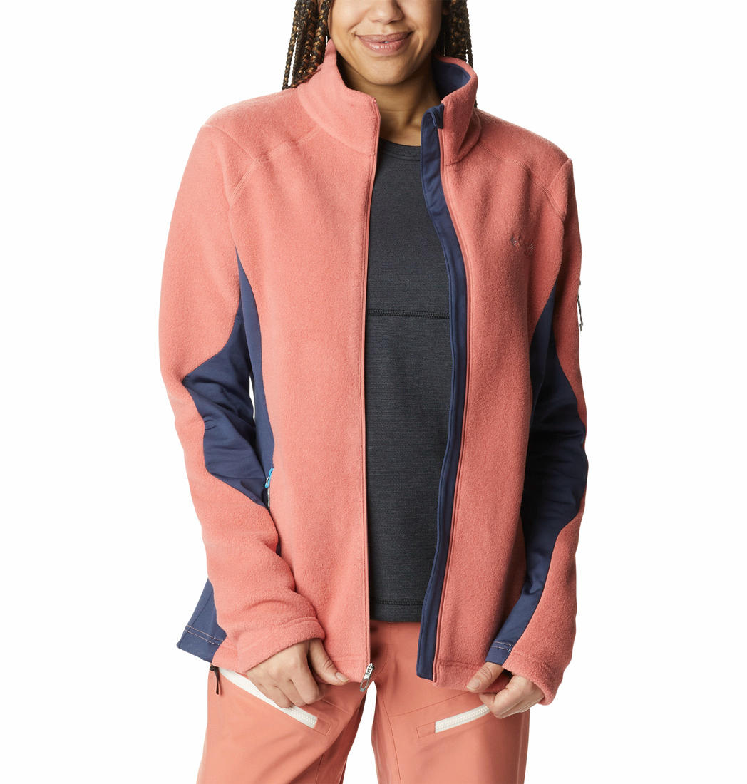 Columbia Women Red Titan Pass 2.0 II Fleece Jacket