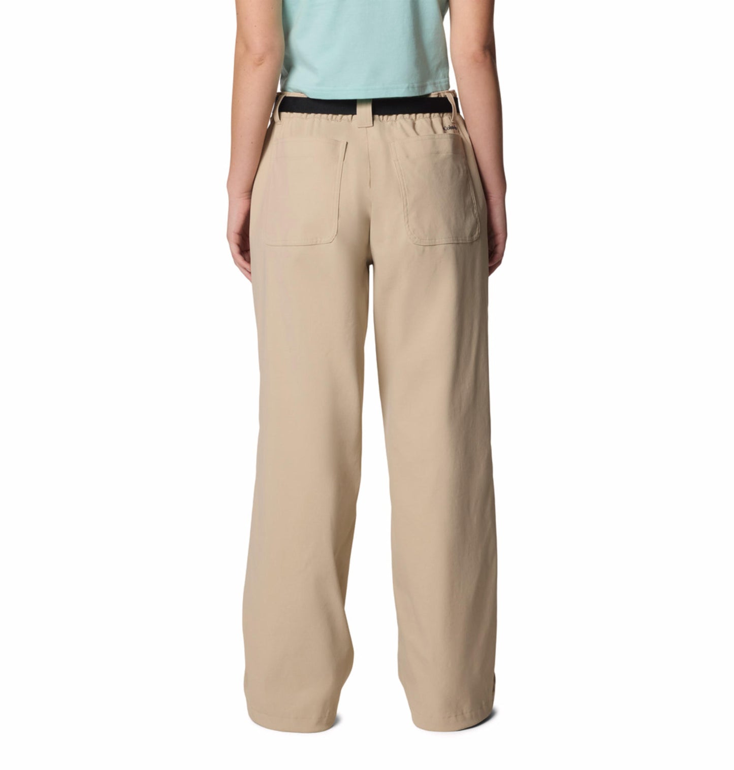 A Women Wearing Columbia Women Brown Brea Falls Nylon Pant (Sun Protection)