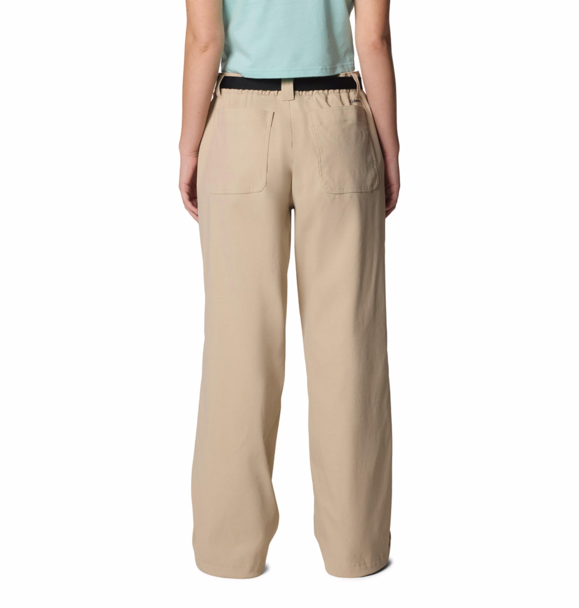 A Women Wearing Columbia Women Brown Brea Falls Nylon Pant (Sun Protection)