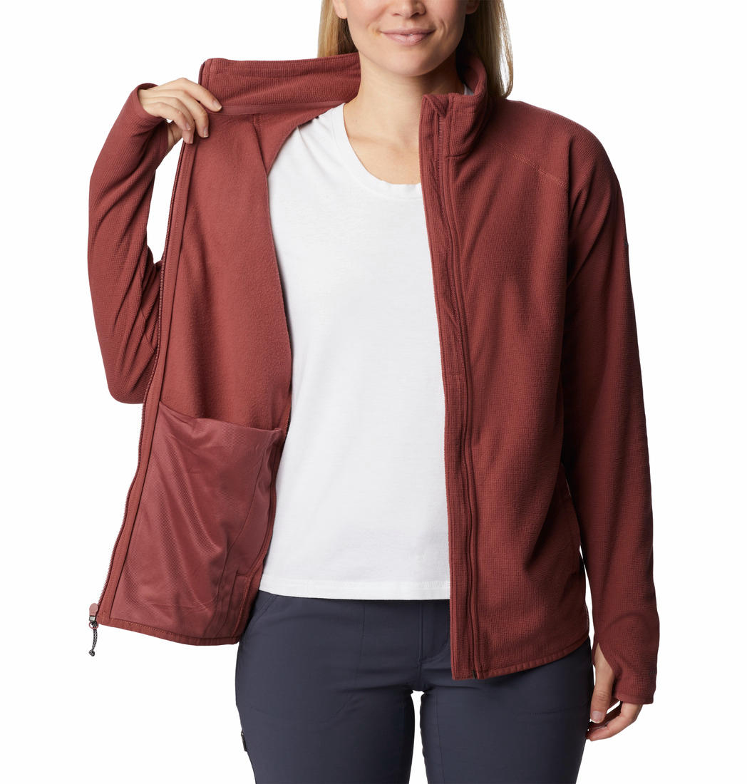 Columbia Women Red Back Beauty Full Zip Fleece Jacket