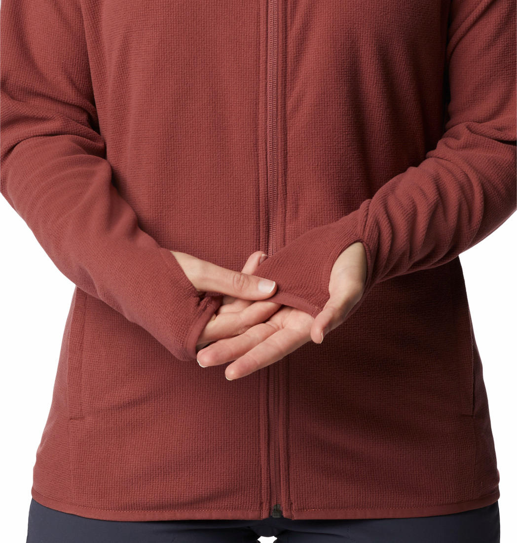 Columbia Women Red Back Beauty Full Zip Fleece Jacket