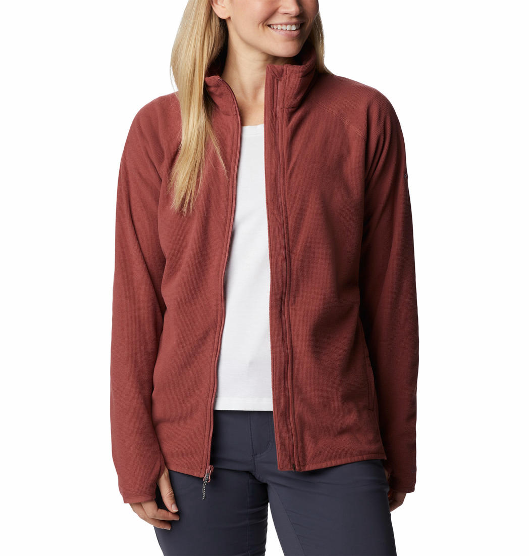 Columbia Women Red Back Beauty Full Zip Fleece Jacket