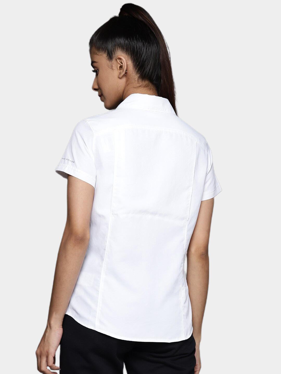 Columbia Women White Silver Ridge 2.0 Short Sleeve (Sun Protection)