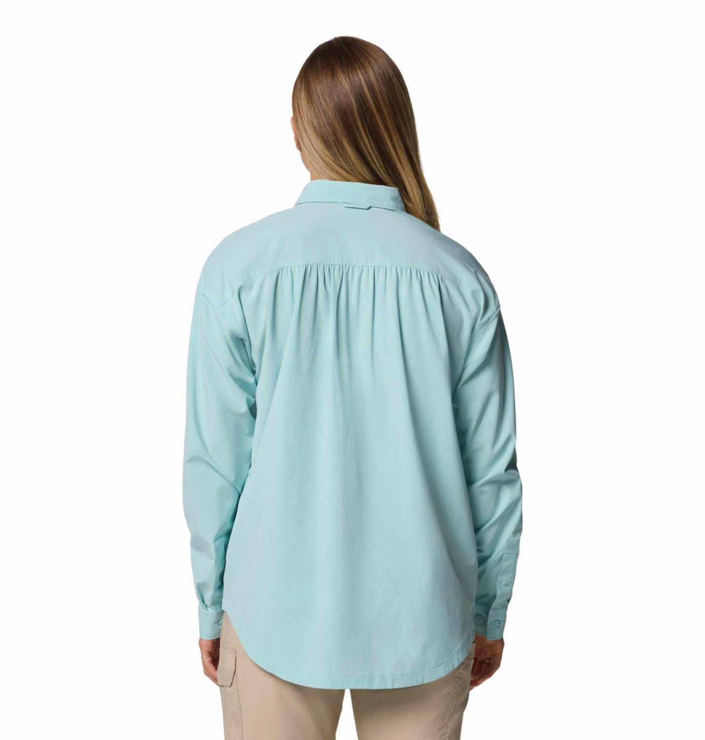 Columbia Womens Blue Omni-Shield Boundless Trek Layering Long Sleeve II Shirt