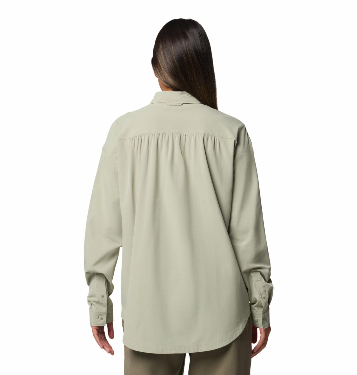 Columbia Womens Green Omni-Shield Boundless Trek Layering Long Sleeve II Shirt