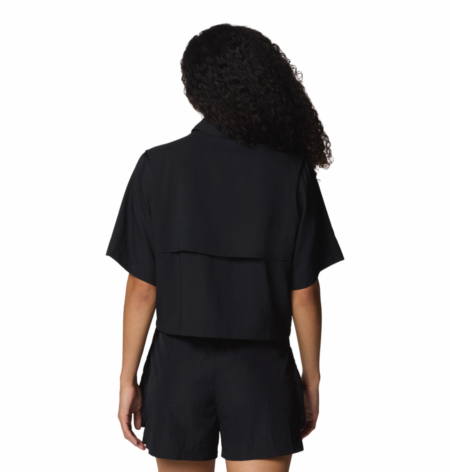 Columbia Womens Black Omni-Wick Elevated View Utility Short Sleeve Shirt