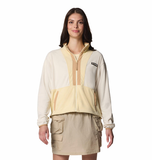 Columbia Womens Beige Backbowl II Full Zip Fleece Jacket