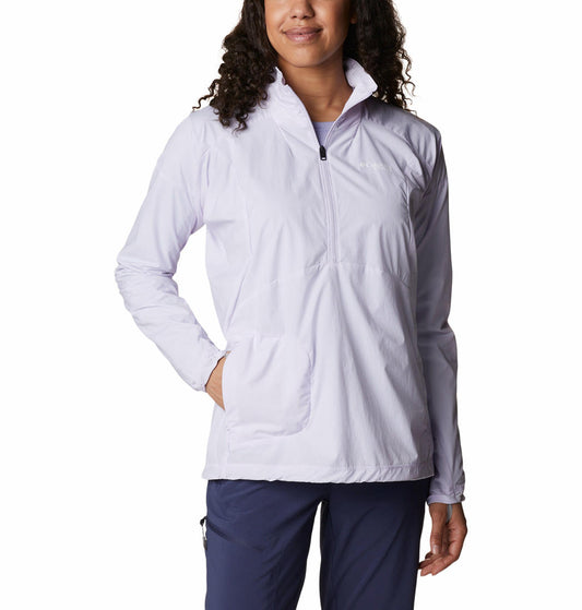 Columbia Women Purple W Titan Pass Lightweight 1/2 Zip Shirts