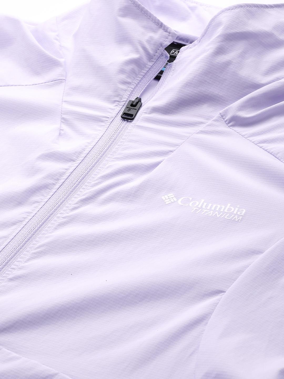 Columbia Women Purple W Titan Pass Lightweight 1/2 Zip Shirts