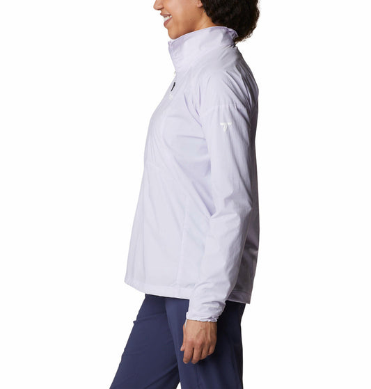 Columbia Women Purple W Titan Pass Lightweight 1/2 Zip Shirts