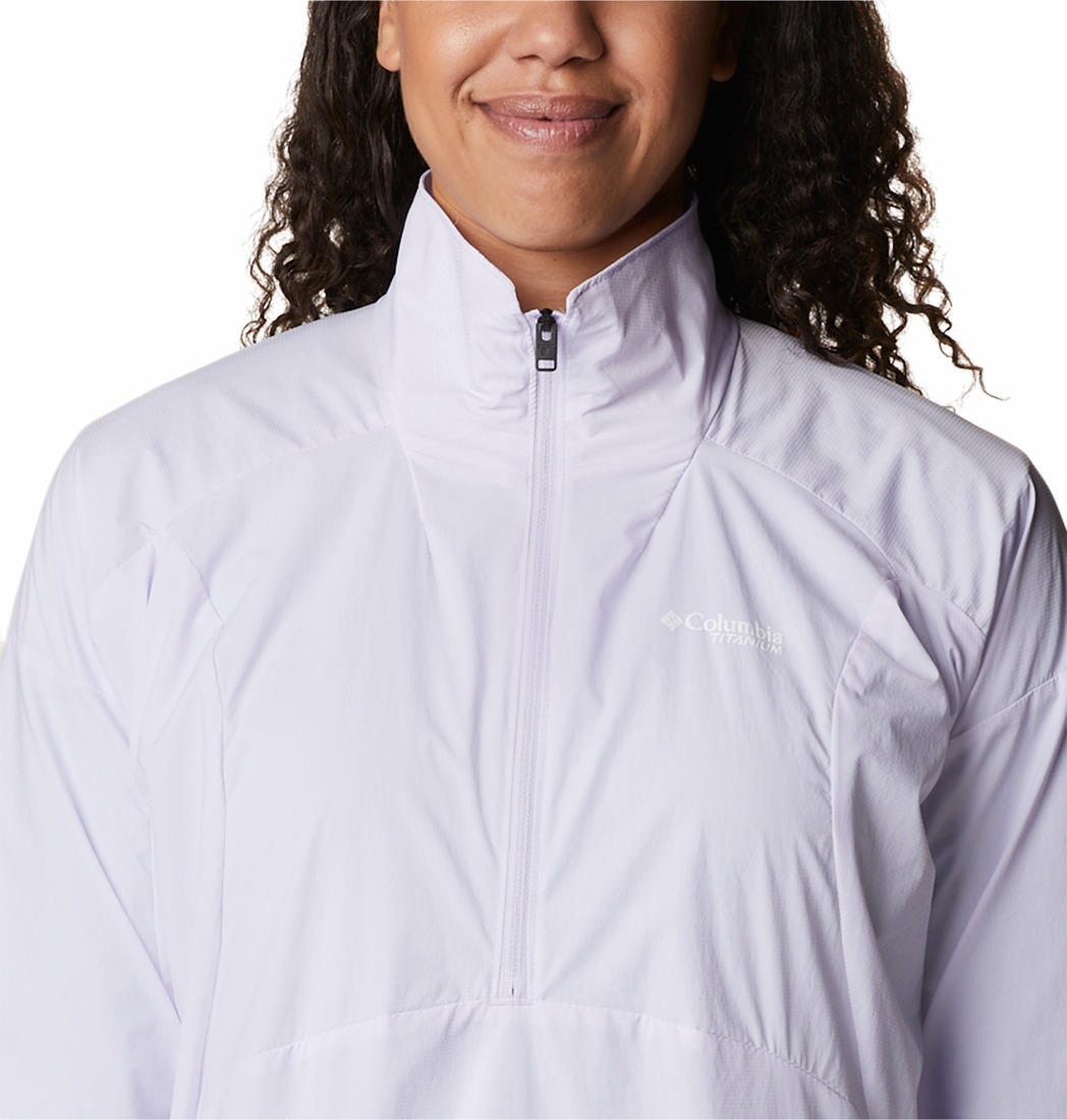 Columbia Women Purple W Titan Pass Lightweight 1/2 Zip Shirts