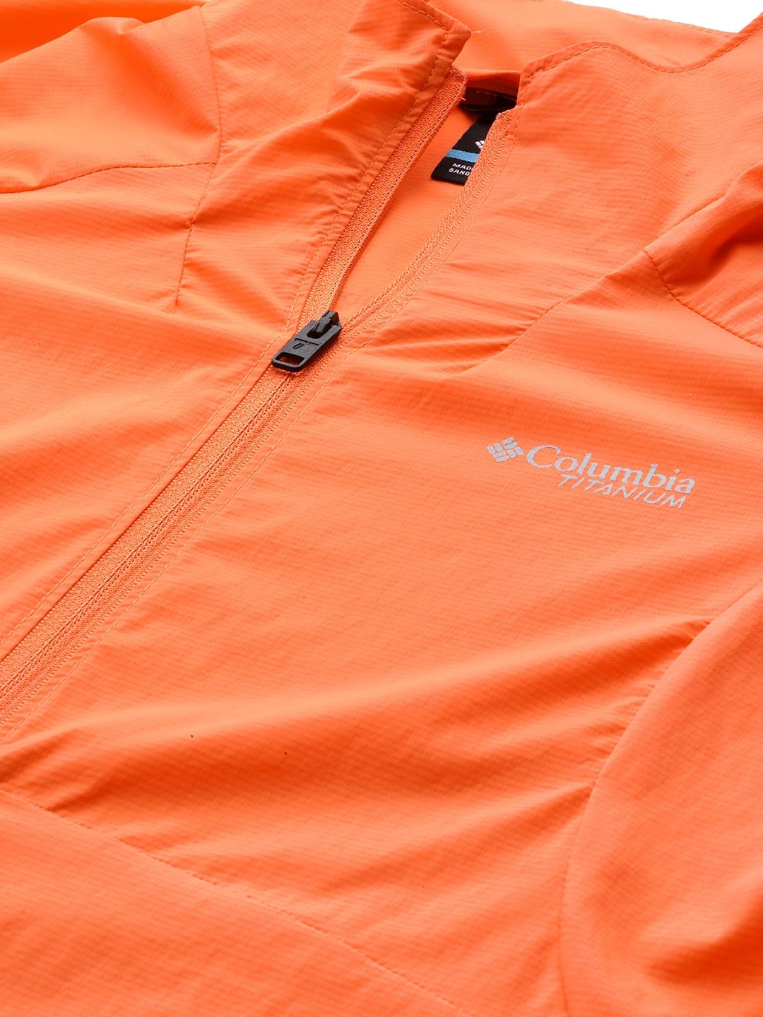 Columbia Women Orange W Titan Pass Lightweight 1/2 Zip Shirts