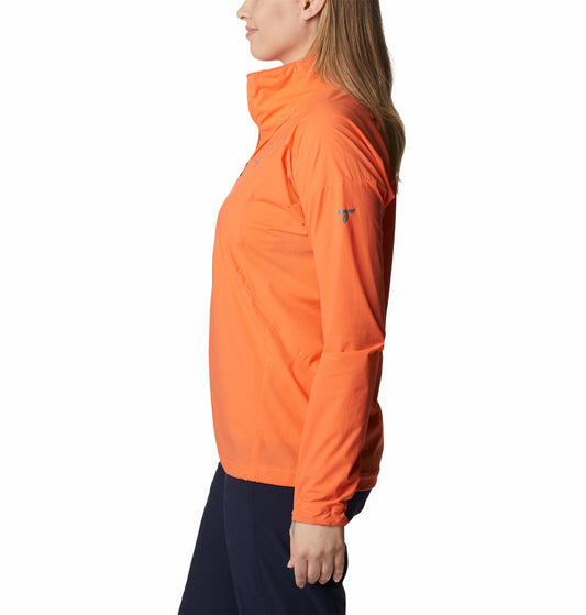 Columbia Women Orange W Titan Pass Lightweight 1/2 Zip Shirts