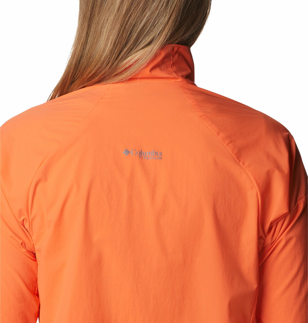 Columbia Women Orange W Titan Pass Lightweight 1/2 Zip Shirts
