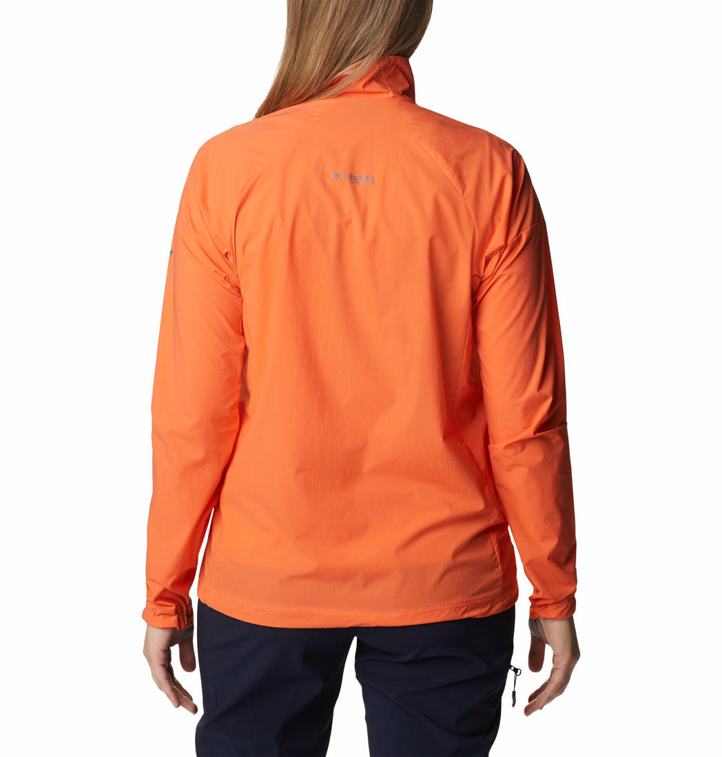 Columbia Women Orange W Titan Pass Lightweight 1/2 Zip Shirts