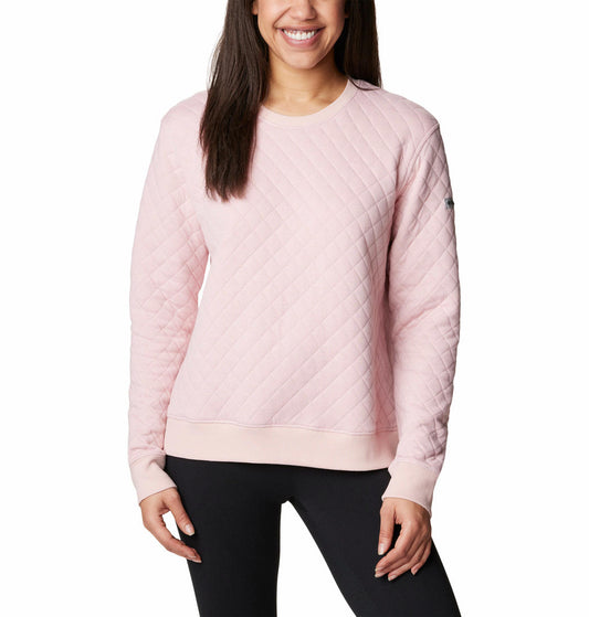 Columbia Women Pink Columbia Lodge Quilted Crew Fleece Jacket