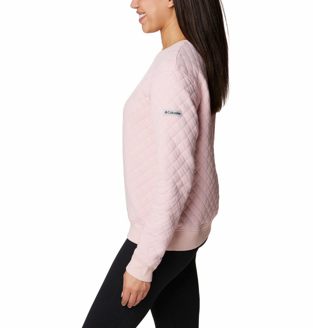 Columbia Women Pink Columbia Lodge Quilted Crew Fleece Jacket