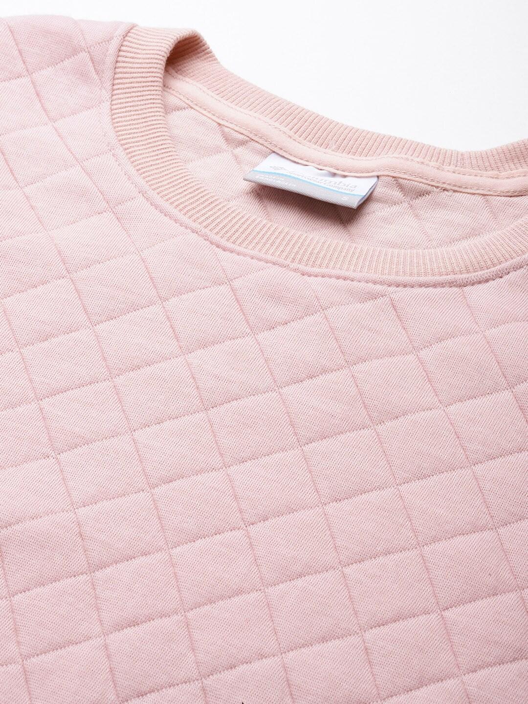 Columbia Women Pink Columbia Lodge Quilted Crew Fleece Jacket