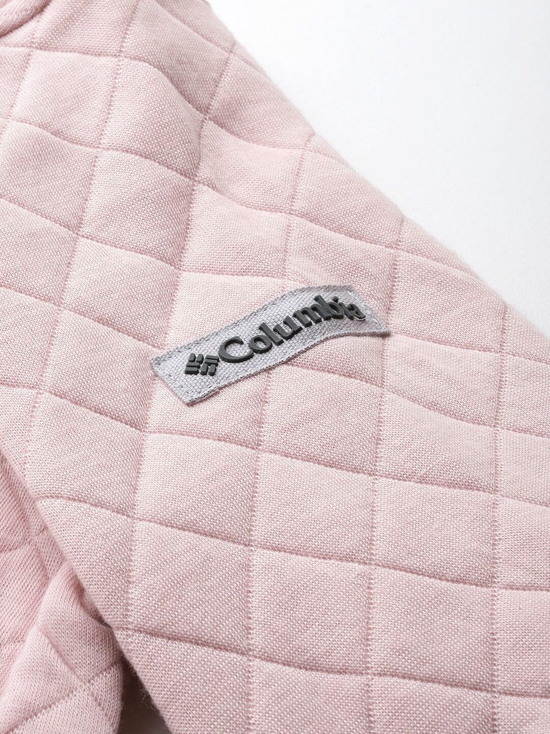 Columbia Women Pink Columbia Lodge Quilted Crew Fleece Jacket