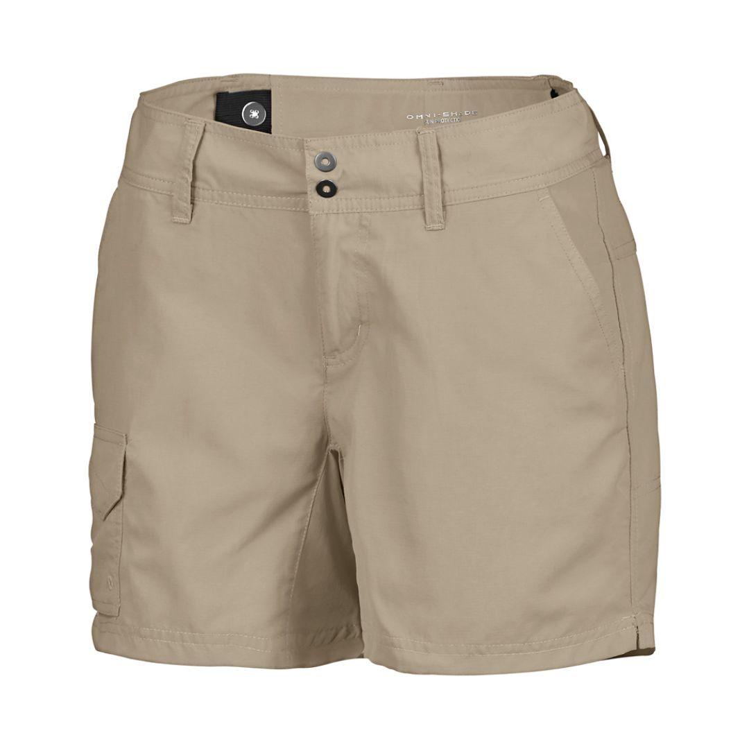 Columbia Women Beige Silver Ridge Short (Sun Protection)