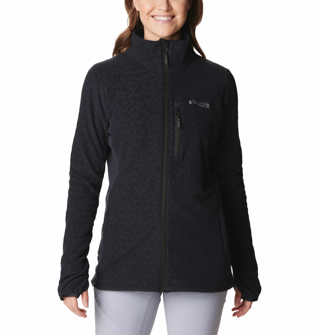 Columbia Women Black Titan Pass 3.0 Full Zip Fleece Fleece Top