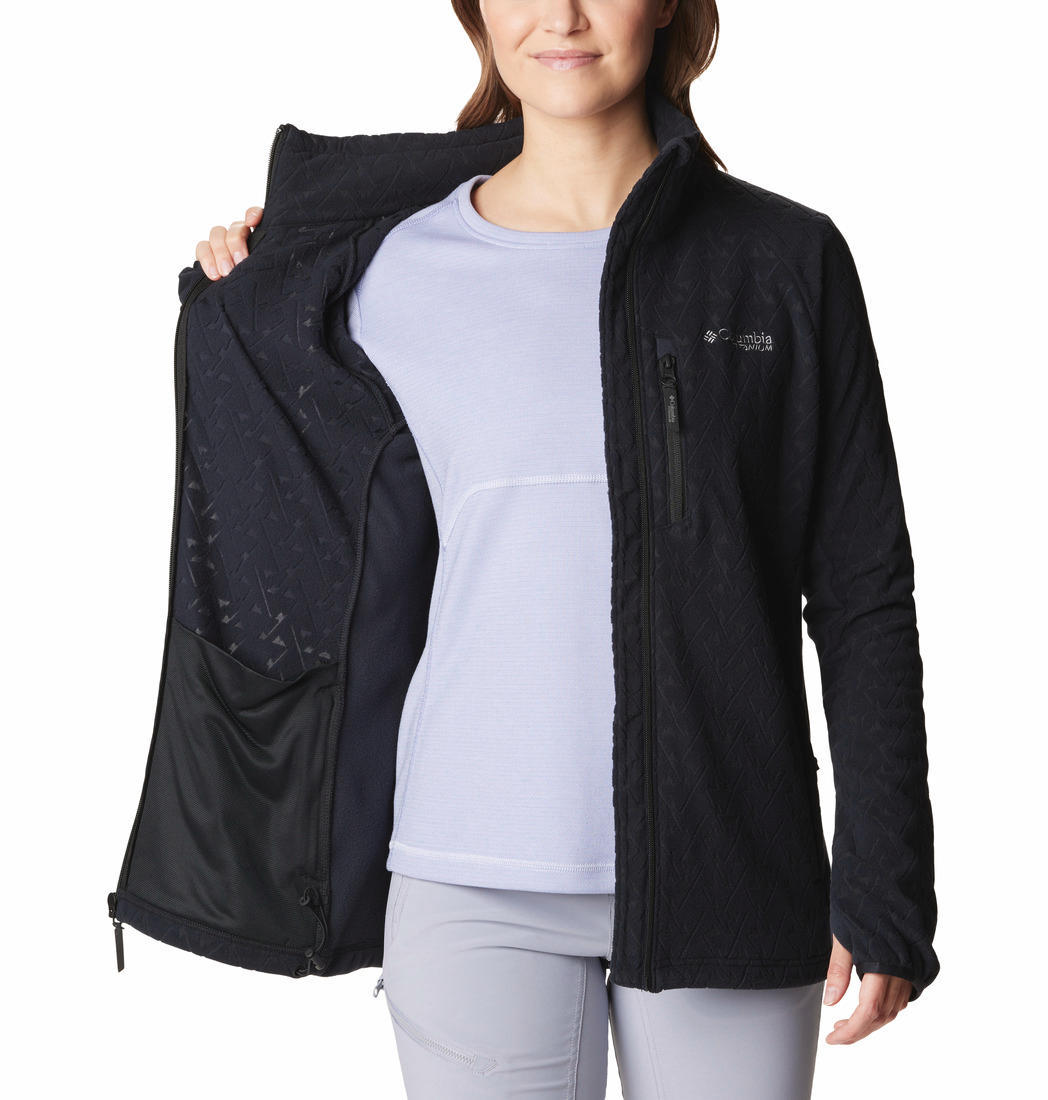 Columbia Women Black Titan Pass 3.0 Full Zip Fleece Fleece Top