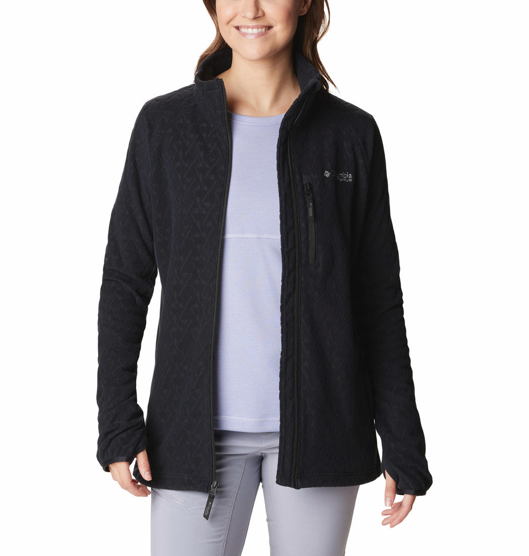 Columbia Women Black Titan Pass 3.0 Full Zip Fleece Fleece Top