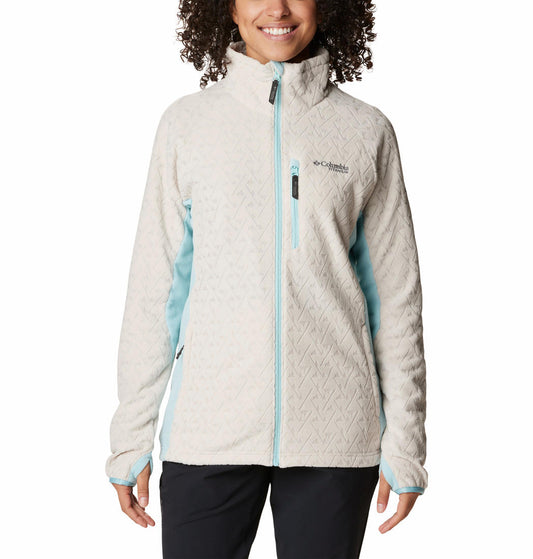 Columbia Women Beige Titan Pass 3.0 Full Zip Fleece Fleece Top