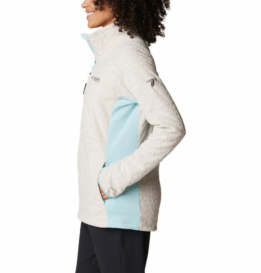 Columbia Women Beige Titan Pass 3.0 Full Zip Fleece Fleece Top