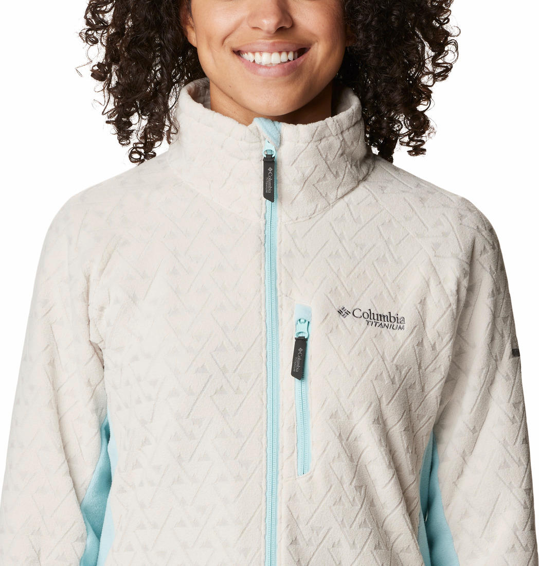 Columbia Women Beige Titan Pass 3.0 Full Zip Fleece Fleece Top
