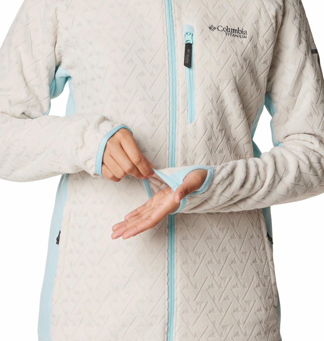 Columbia Women Beige Titan Pass 3.0 Full Zip Fleece Fleece Top
