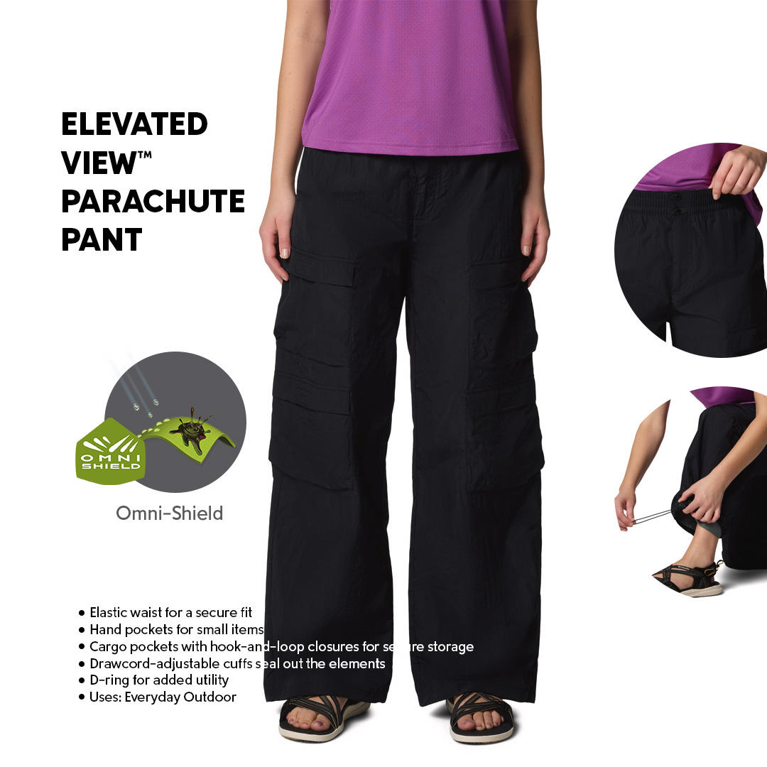 Columbia Women Black Elevated View Parachute Pant