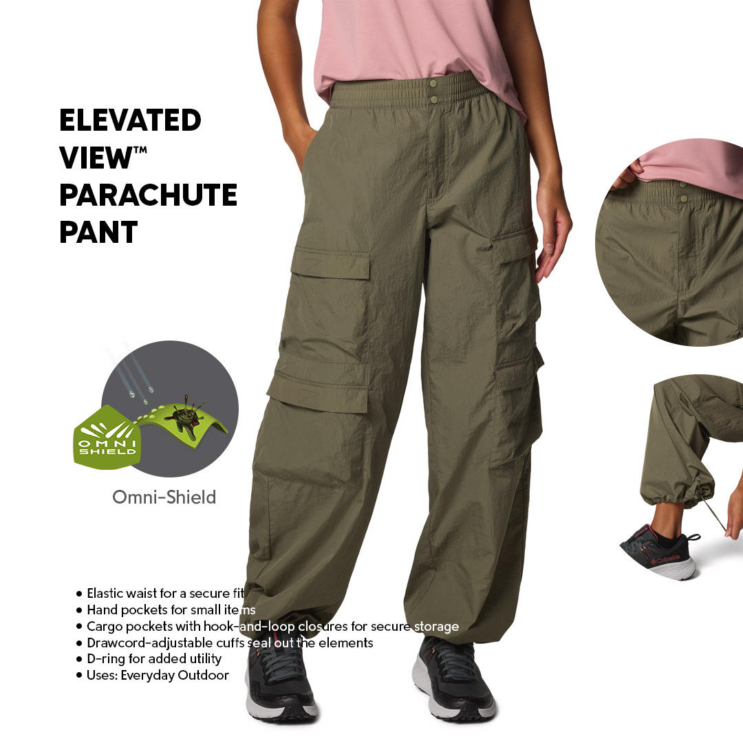 Columbia Women Green Elevated View Parachute Pant – Adventuras India
