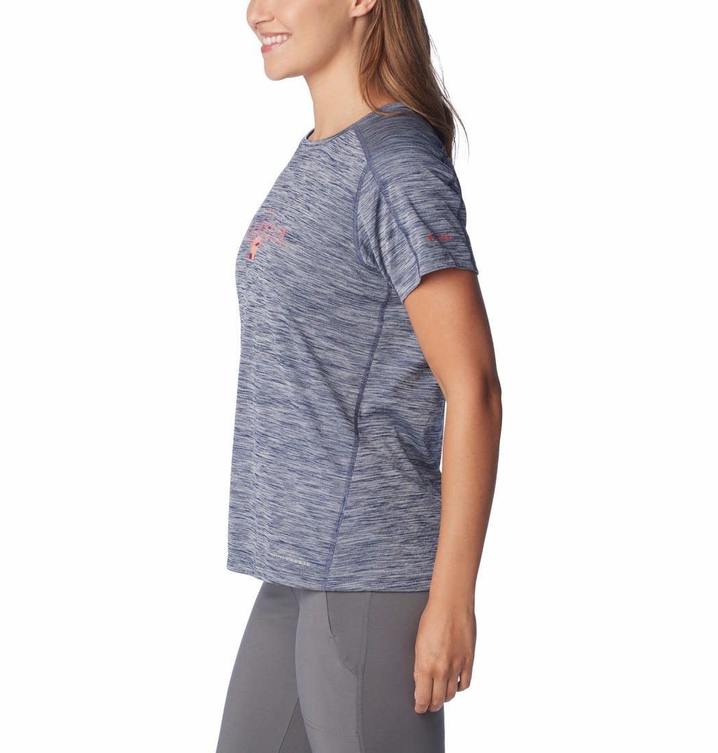 Columbia Women Blue Columbia Women W Zero Rules Graphic Crew T-Shirt