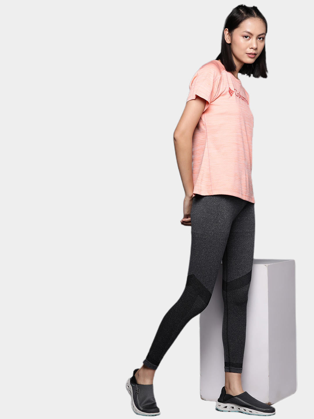Columbia Women Peach W Zero Rules Graphic Crew T-Shirt