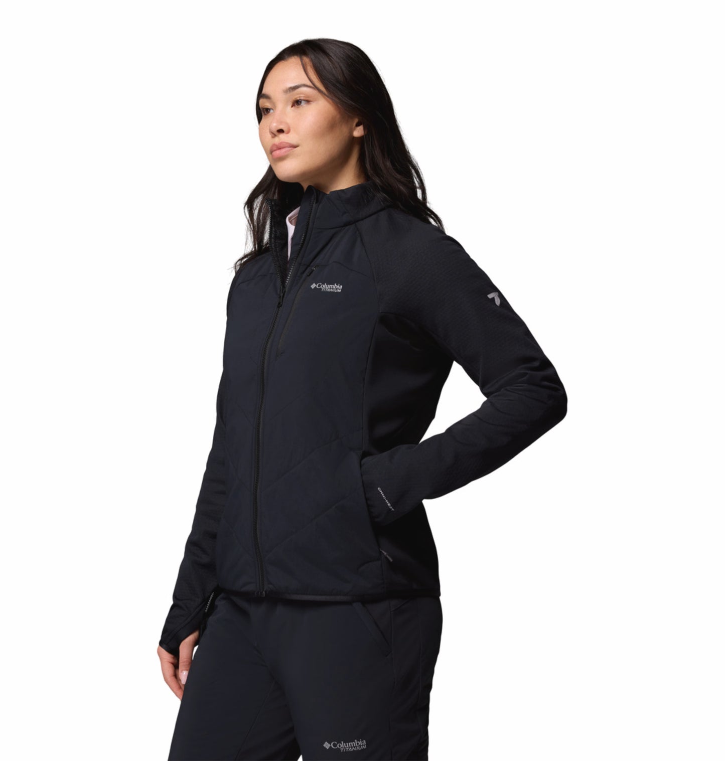 Columbia Women Black Omni-Heat Arctic Hybrid Fleece Jacket