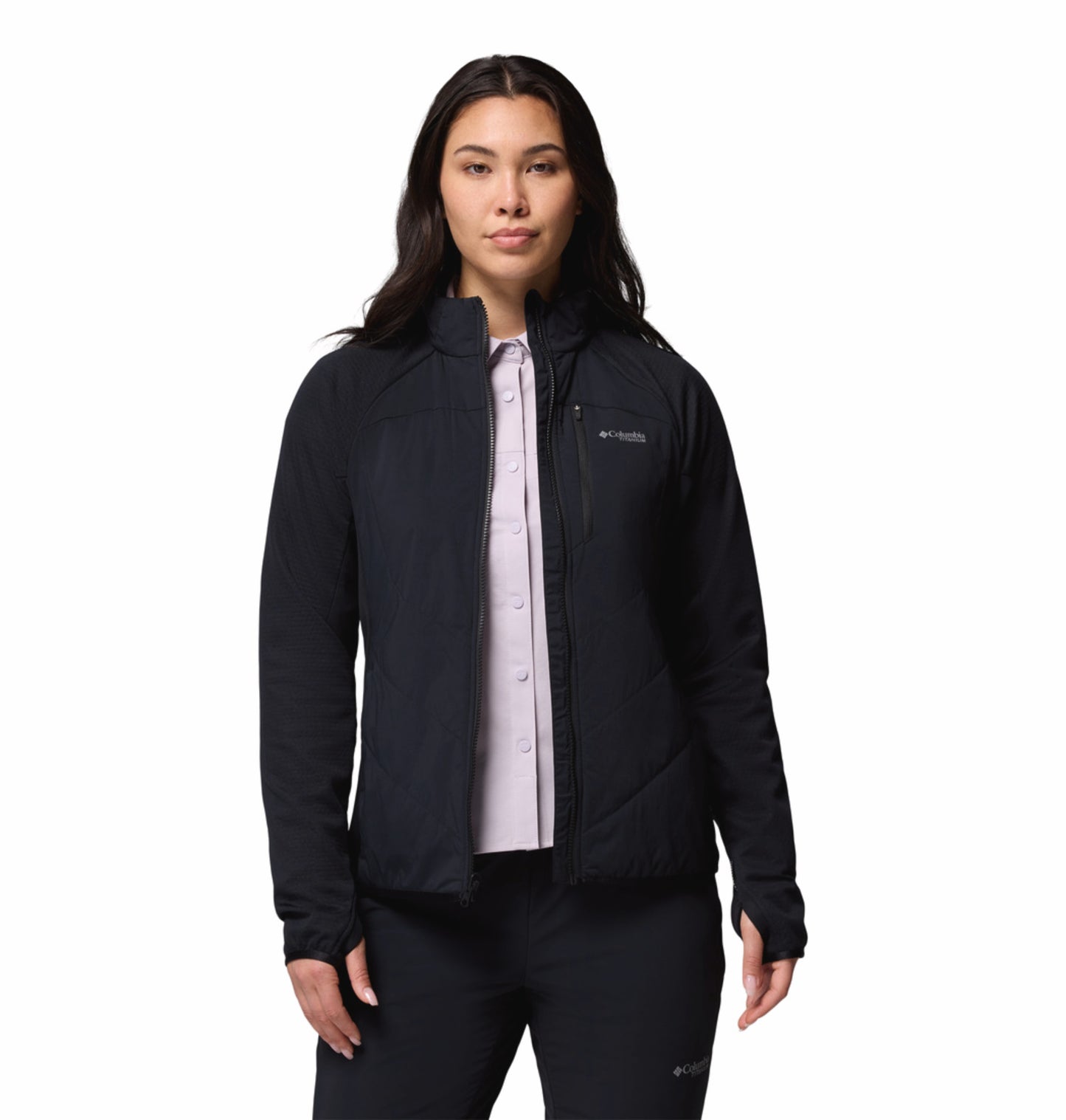 Columbia Women Black Omni-Heat Arctic Hybrid Fleece Jacket