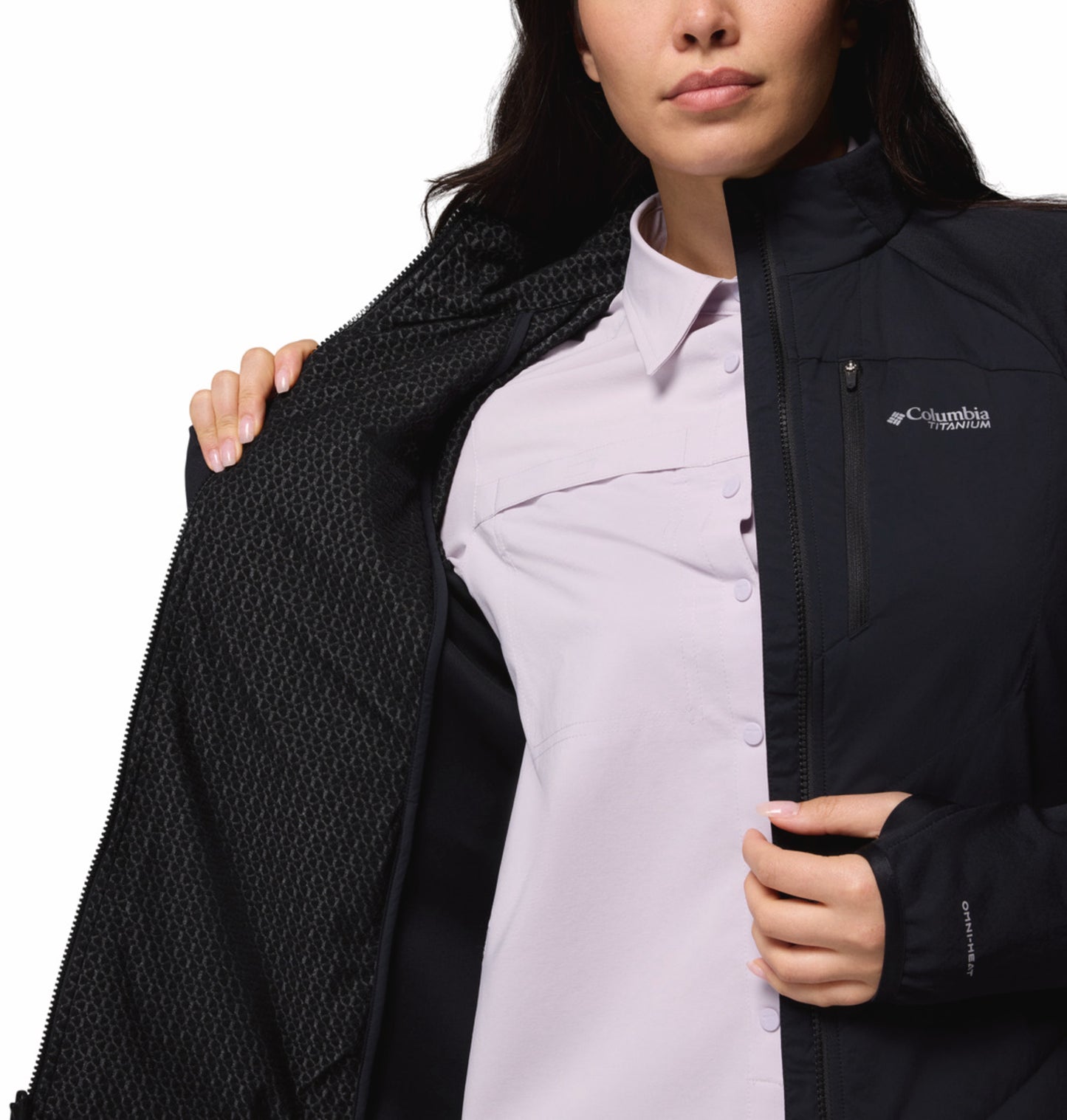Columbia Women Black Omni-Heat Arctic Hybrid Fleece Jacket
