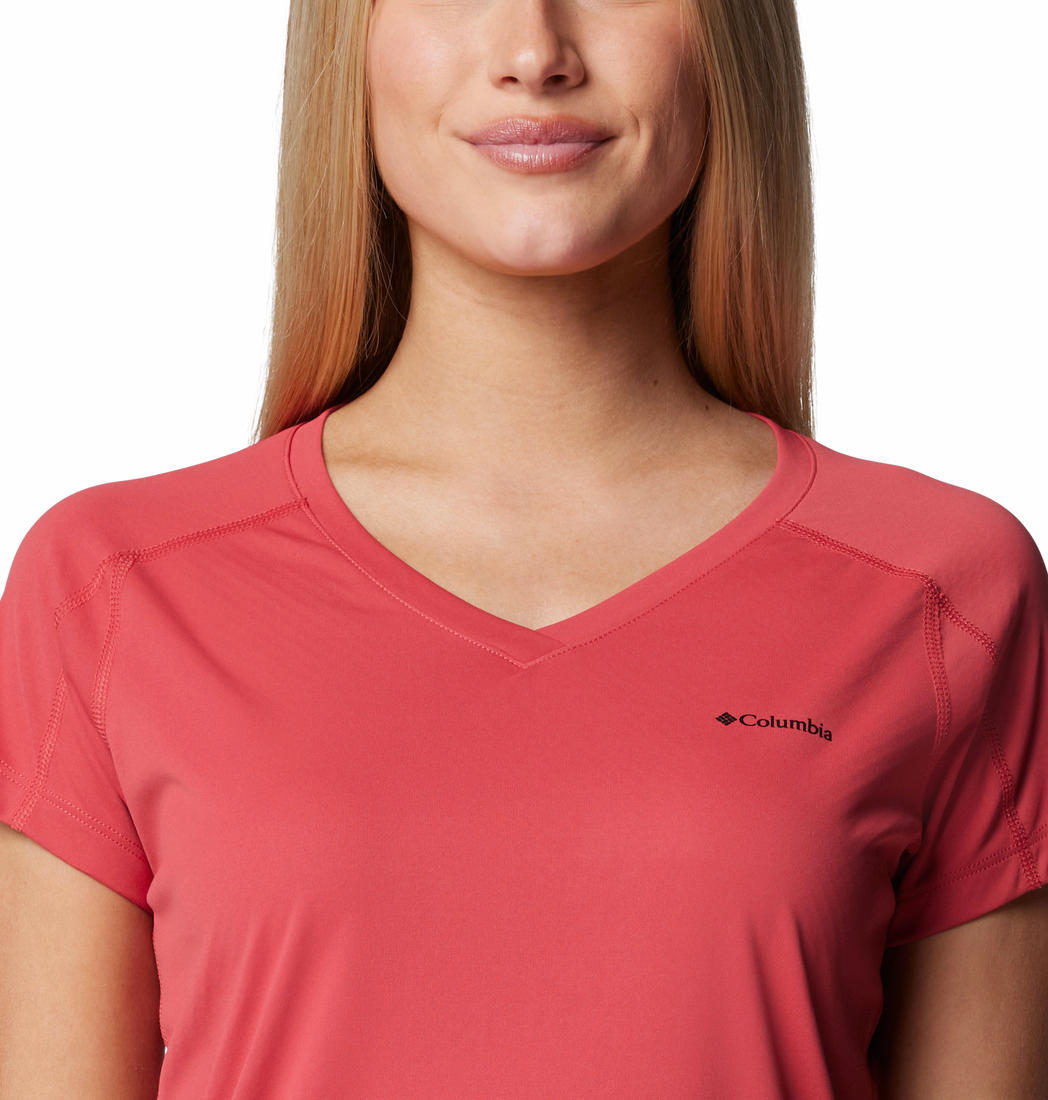 Columbia Women Red Omni-Freeze Zero Zero Rules Tshirt