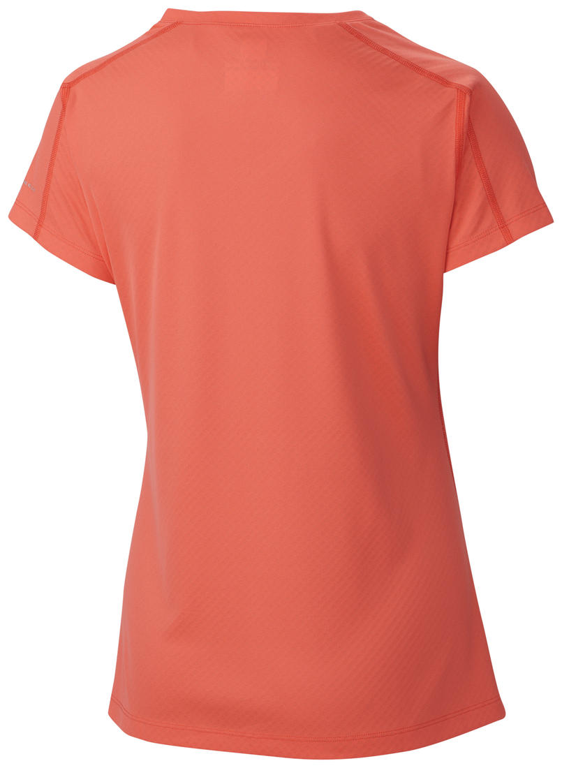 Columbia Women Orange Zero Rules Short Sleeve Shirt (Sun Protection)