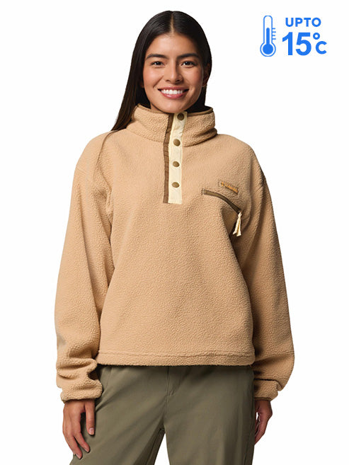 Columbia Women Brown Helvetia II Cropped Fleece Jacket