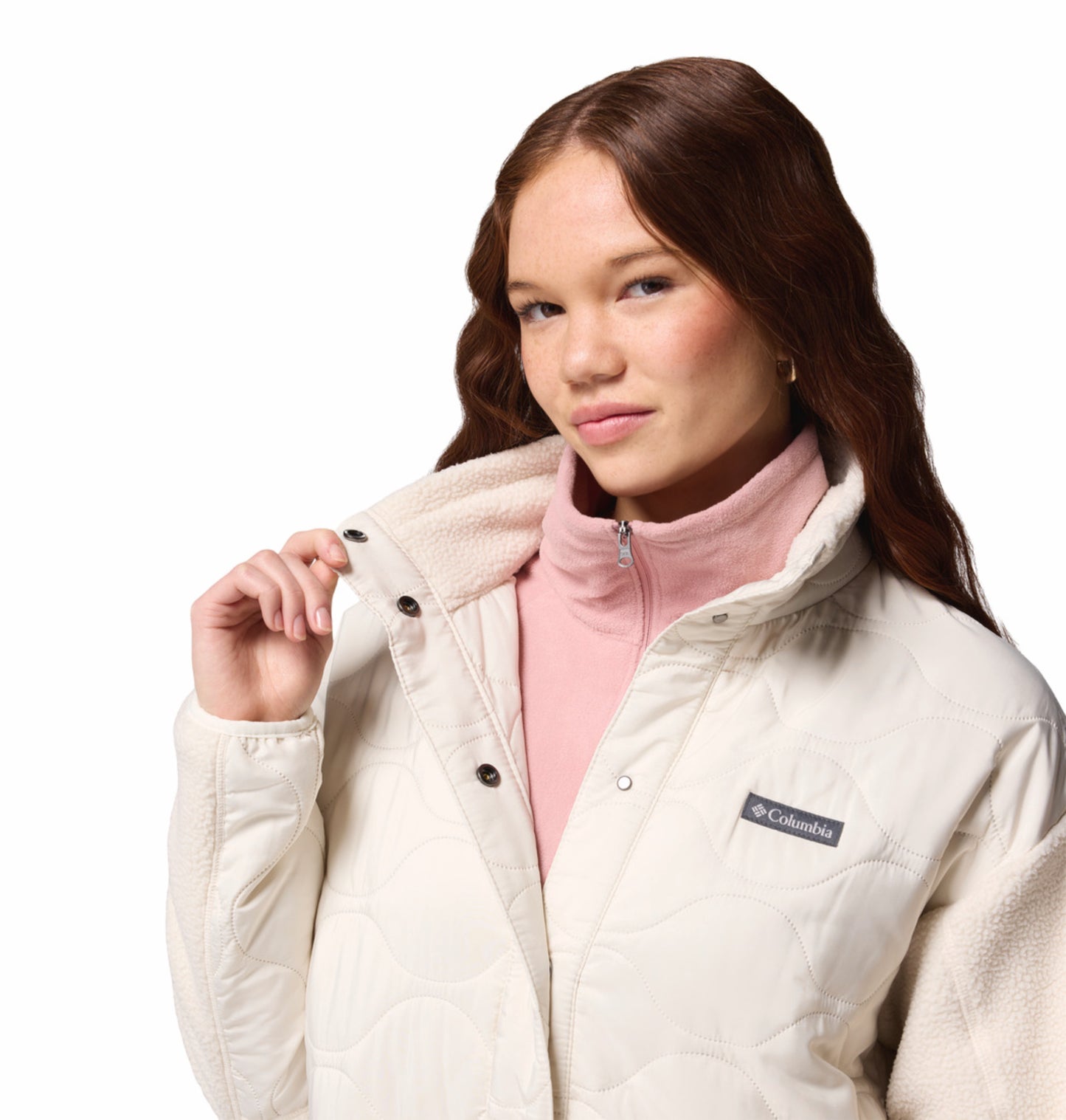 Columbia Women Beige Cloud Point Fleece Jacket