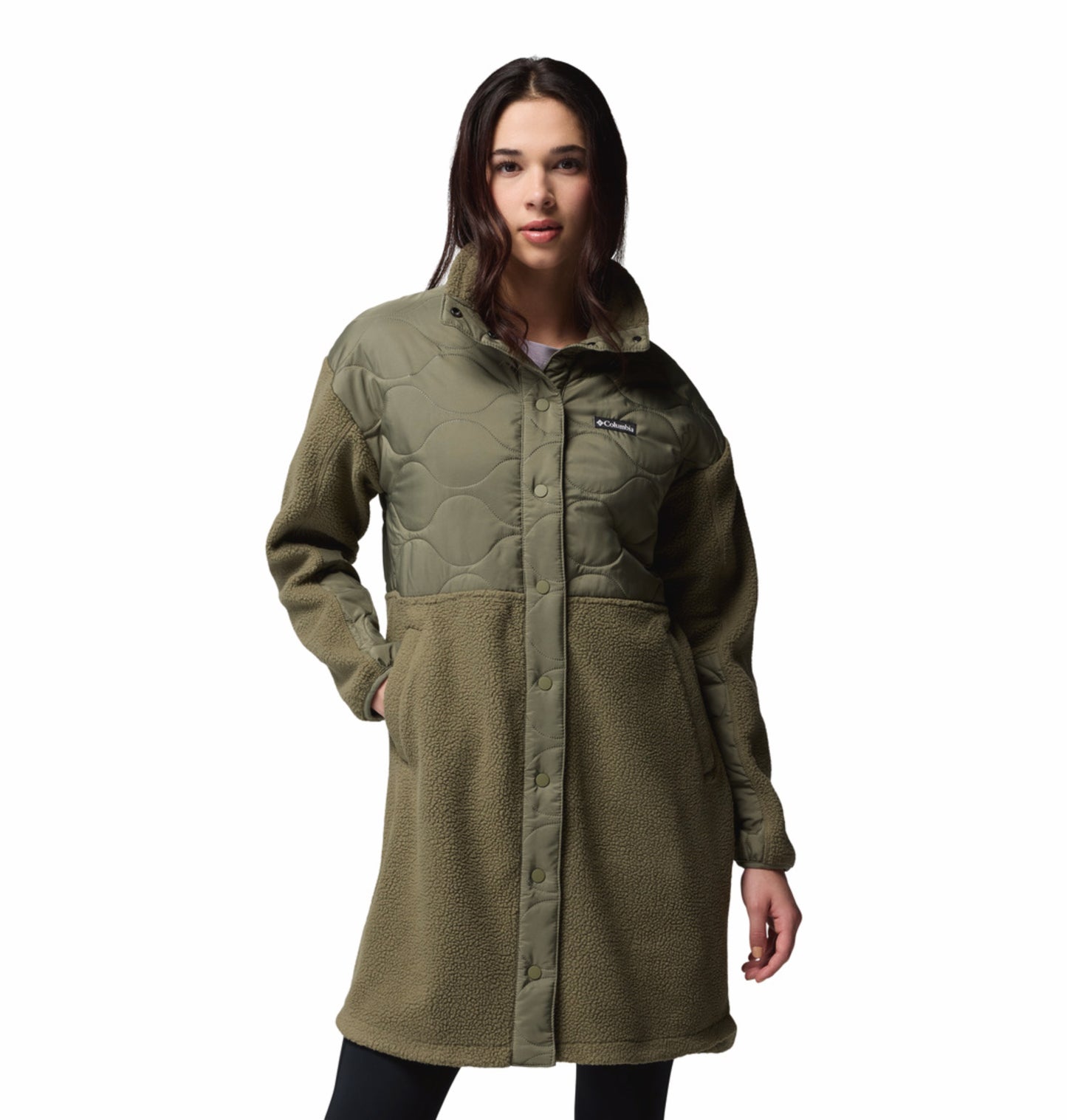 Columbia Women Green Cloud Point Fleece Jacket