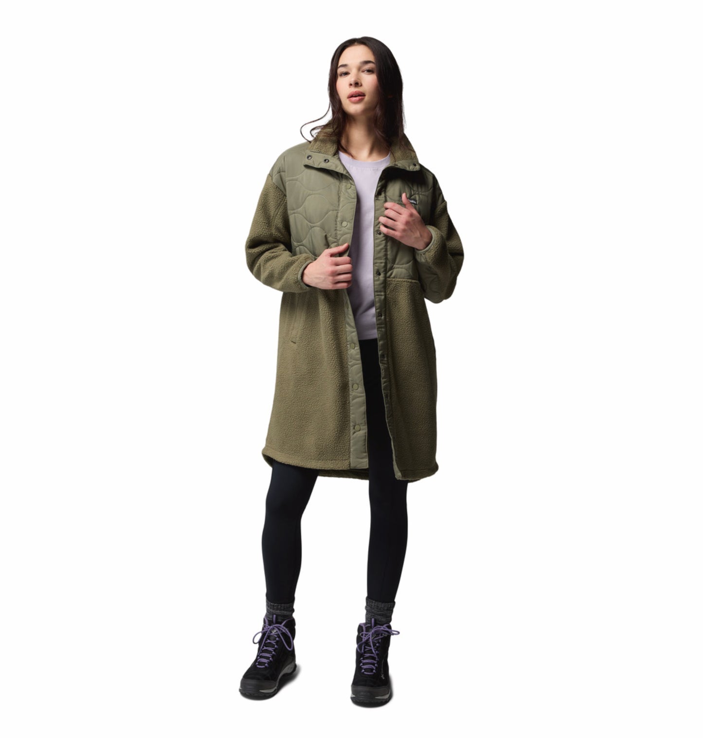 Columbia Women Green Cloud Point Fleece Jacket