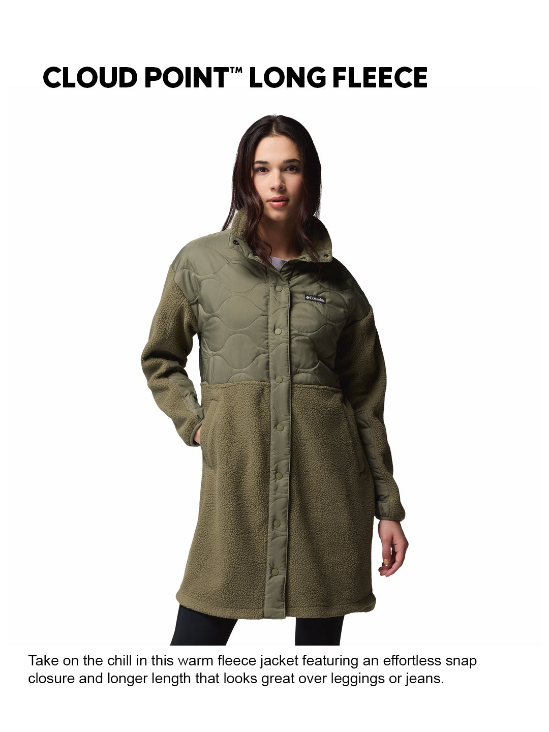 Columbia Women Green Cloud Point Fleece Jacket