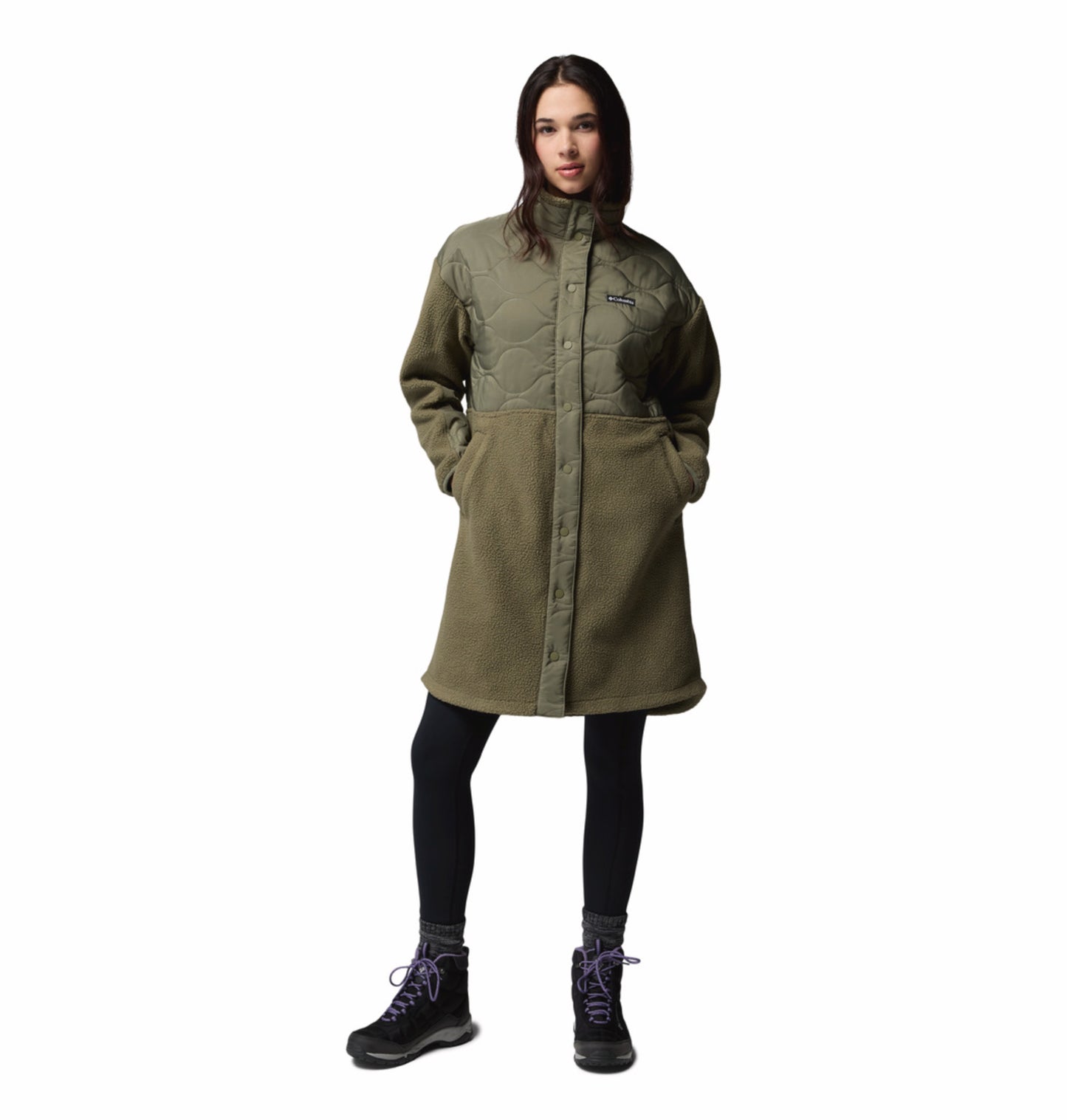 Columbia Women Green Cloud Point Fleece Jacket