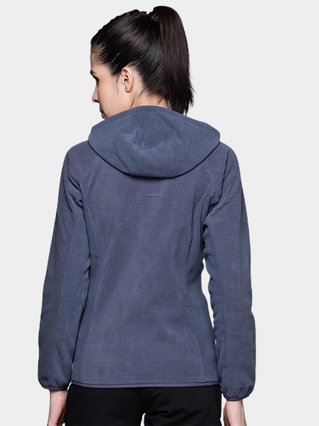 Columbia Women Blue W Outdoor Tracks Hooded FZ Fleece Jacket
