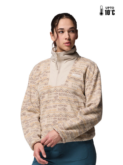 Columbia Women Beige Sequoia Grove Printed Fleece Jacket