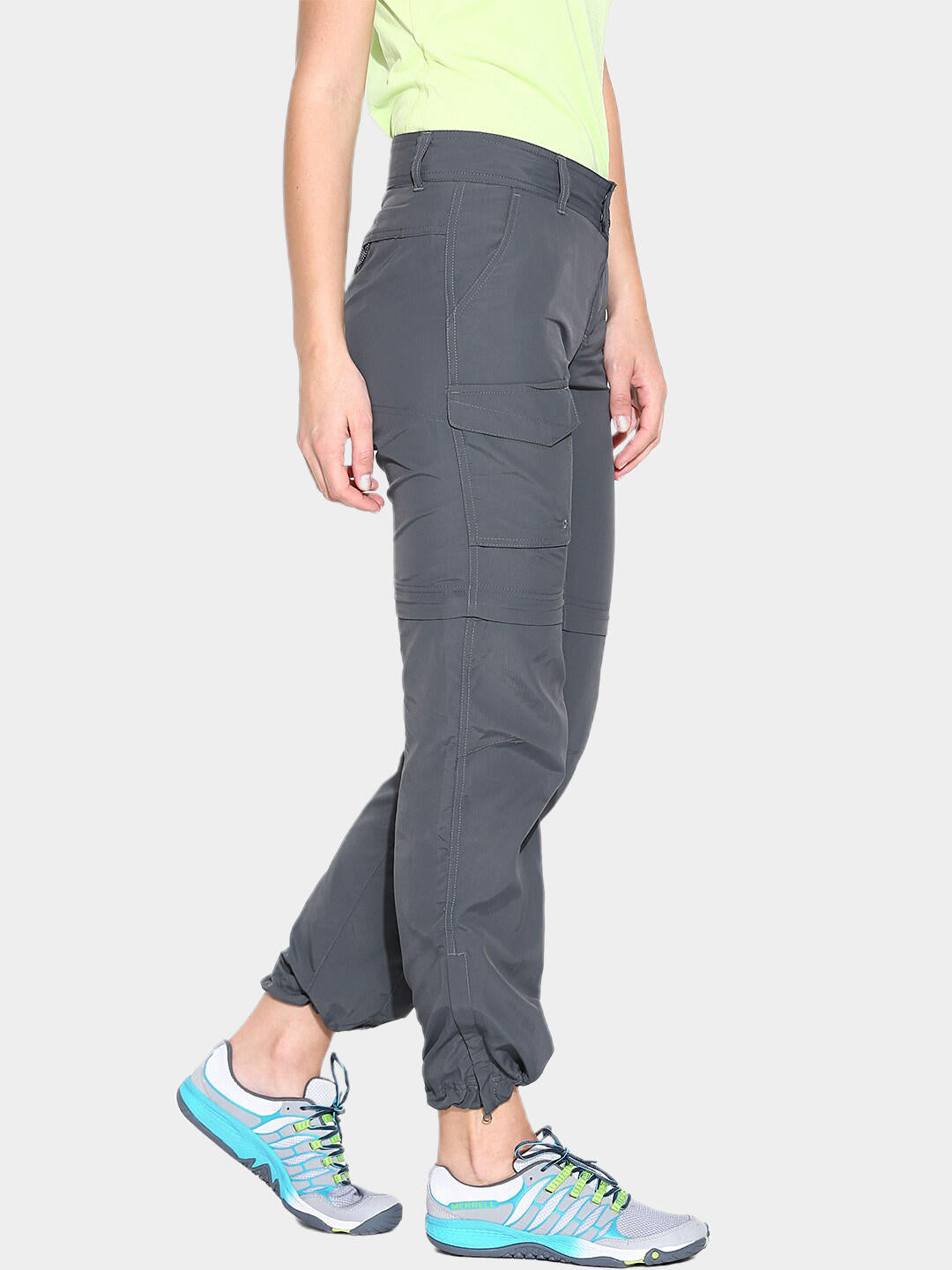 Columbia Women Grey Silver Ridge Convertible Pant (Sun Protection)